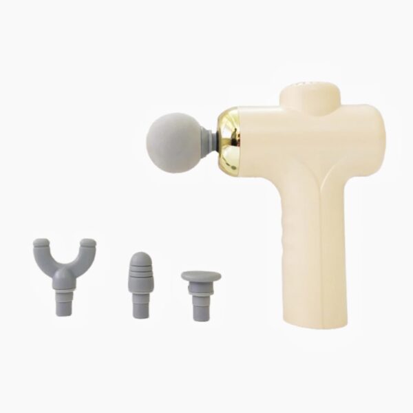 Mini Massage Gun – Portable Deep Tissue Muscle Massager with 4 Interchangeable Massage Heads