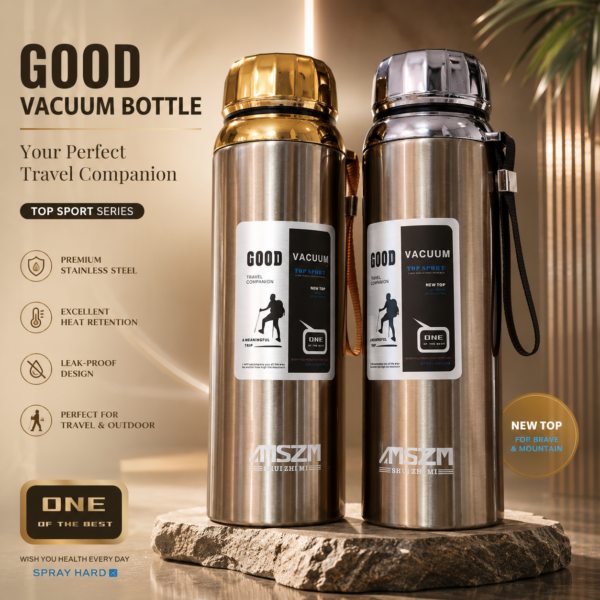 MSZM Premium Stainless Steel Vacuum Bottle – Double Wall Insulated Travel Flask