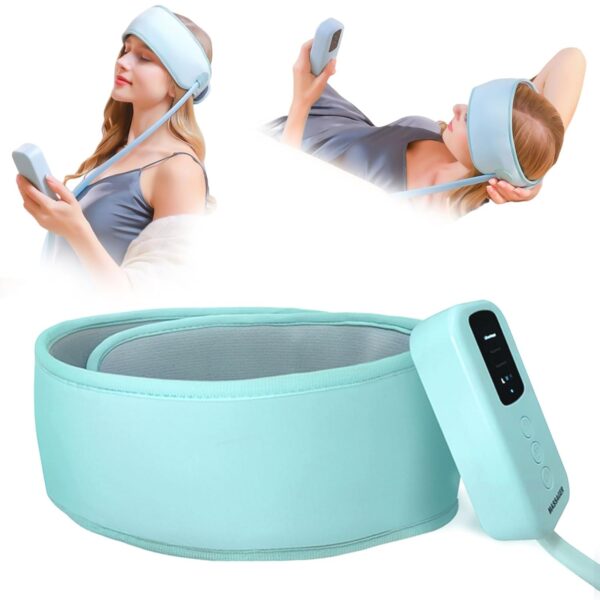 Rechargeable Heated Eye Massager with 42°C Warm Compress – Wearable Eye Relaxation & Massage Headband