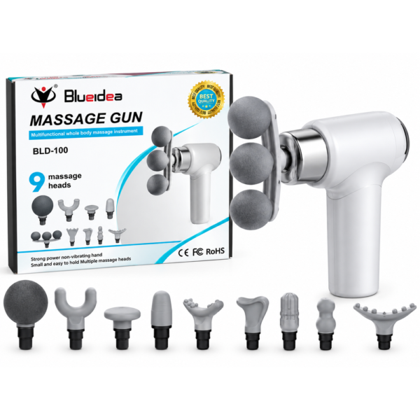 Blueidea BLD-100 Massage Gun – 9 Interchangeable Heads
